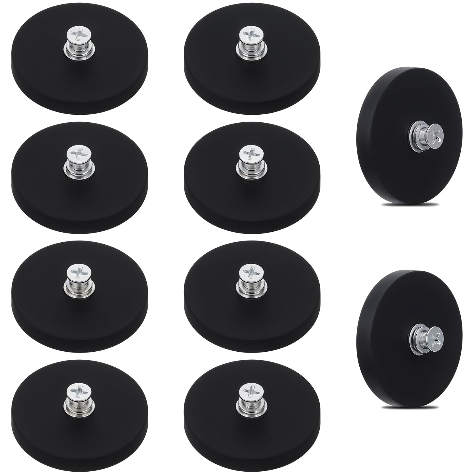 G tech magnet under lace tops ブラック 10Pcs Rubber Coated Anti-Scratch Mounting Magnets, 30LBS Neodymium